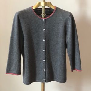 Tommy Hilfiger Grey Button-Up Sweater